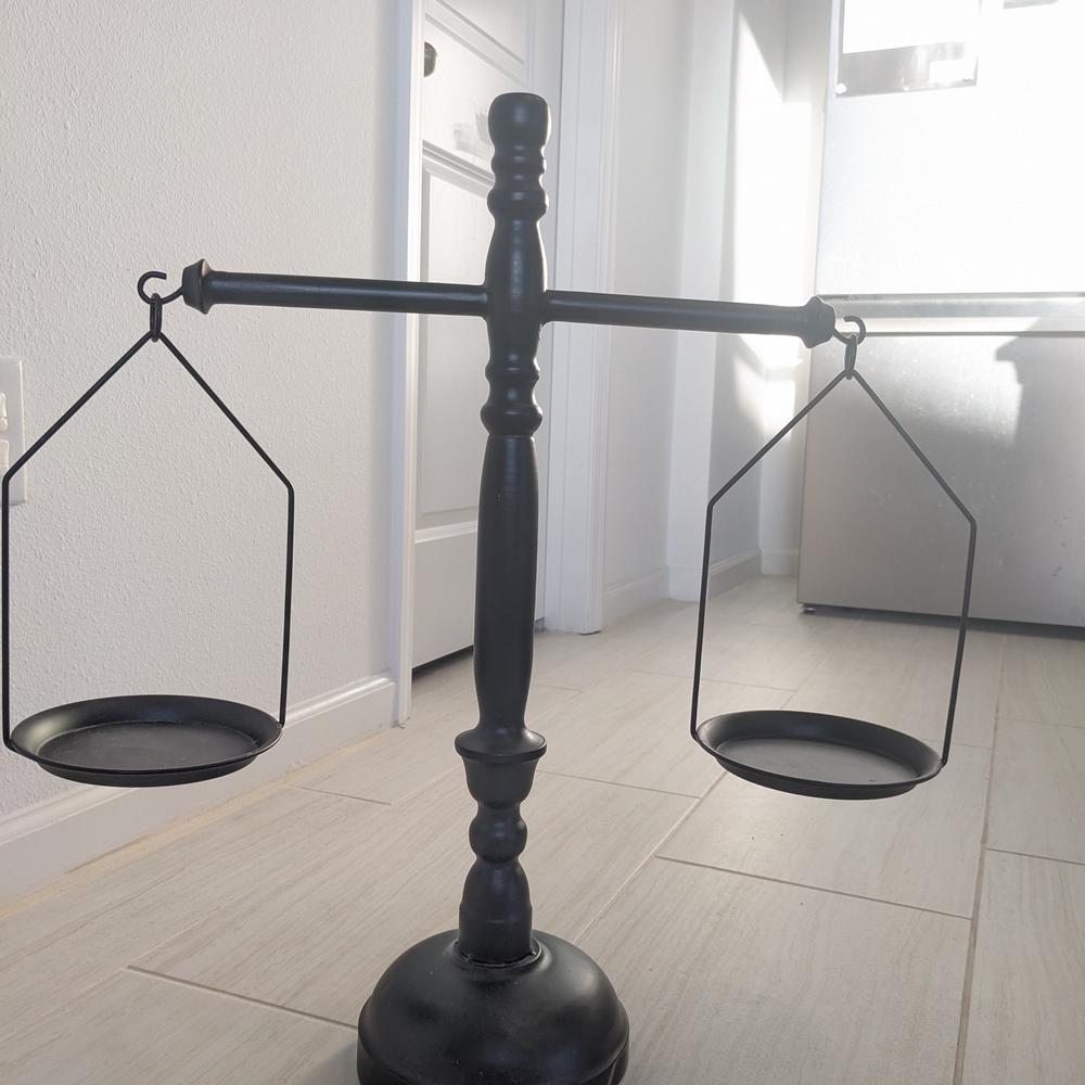 Black Decorative Balance Scale